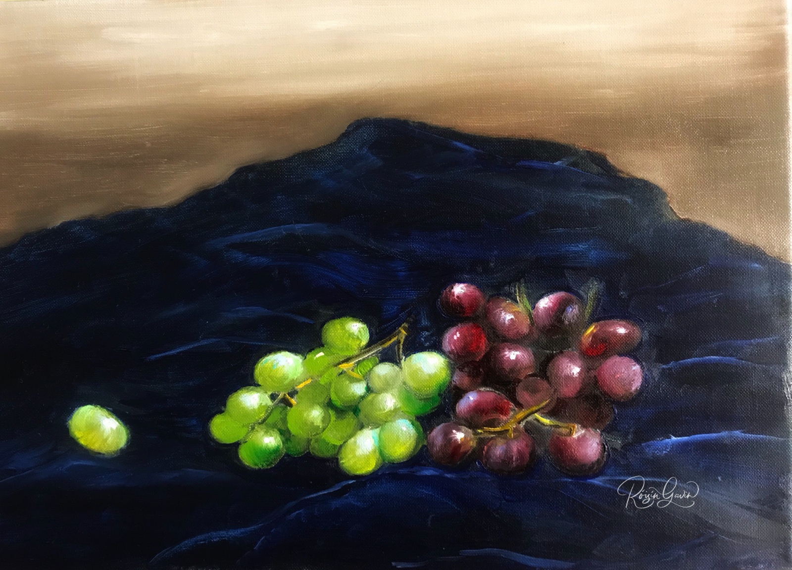 Study of grapes oilpainting