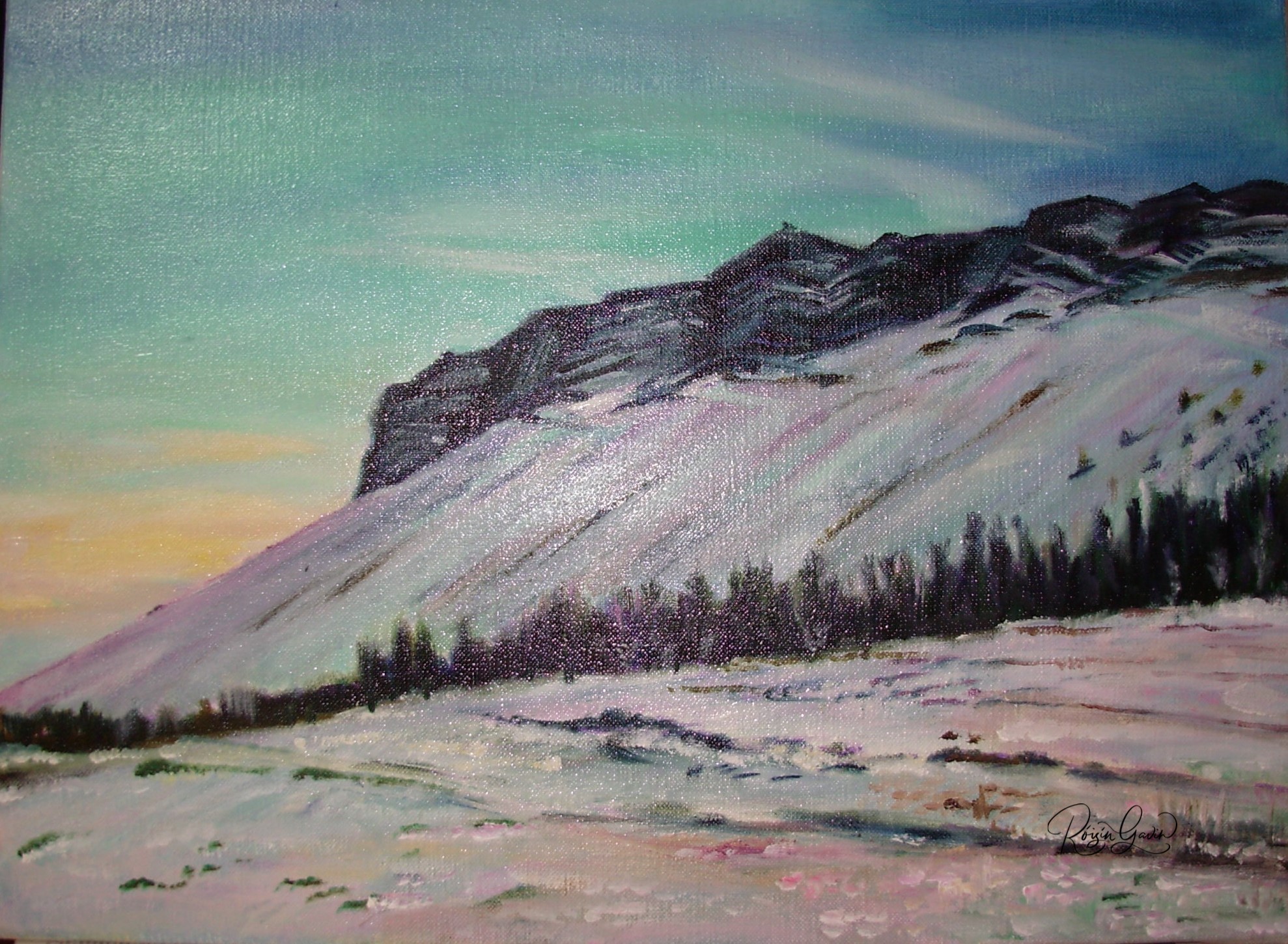 Icelandic landscape oilpainting