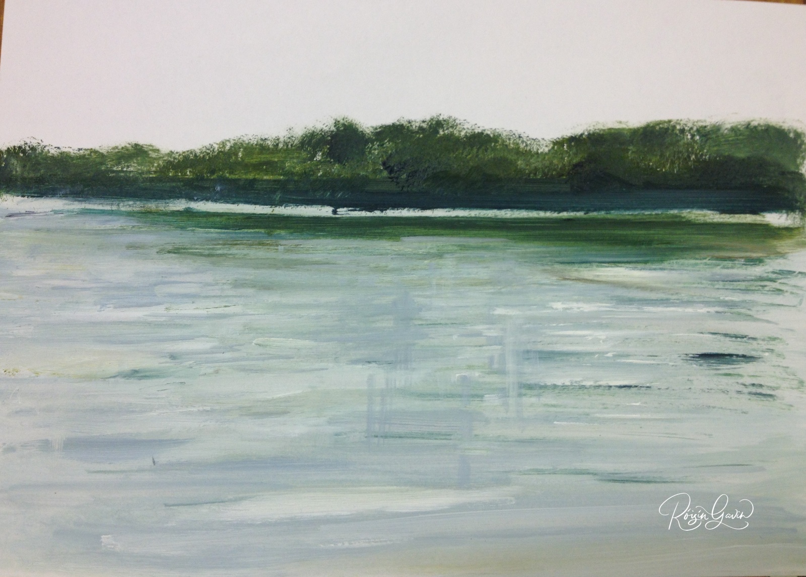 Water study oilpainting