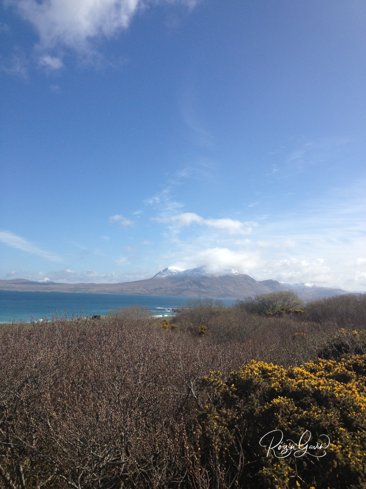 Snow covered hills print